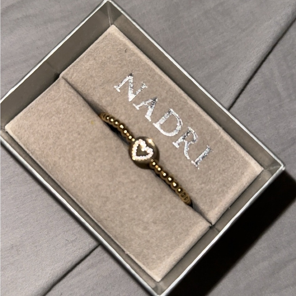 Nadri Gold Heart Bracelet
